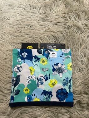 Turtle Fur Double-Layer Neck Warmer - Blue Floral